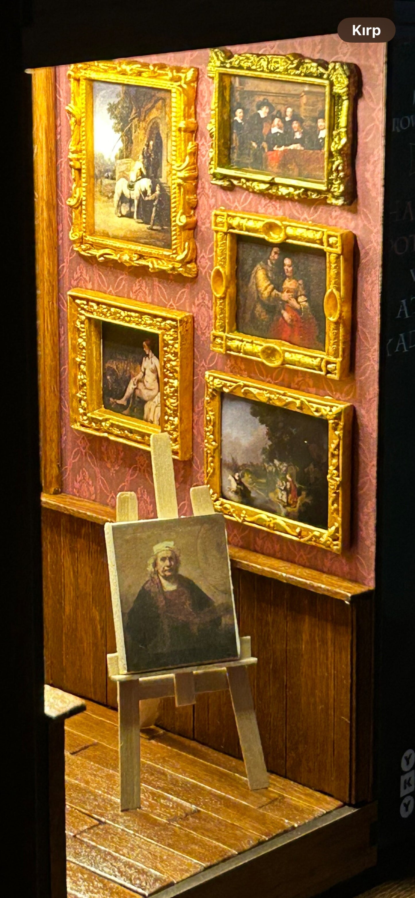 Rembrandt Harmenszoon van Rijn art galery themed booknook